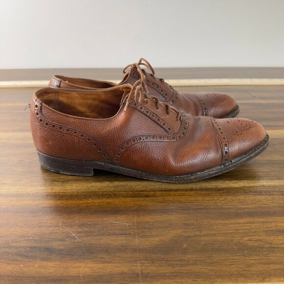 Tricker's England Kensington Toecap Oxford City Shoe Brown 10-D - Picture 4 of 7